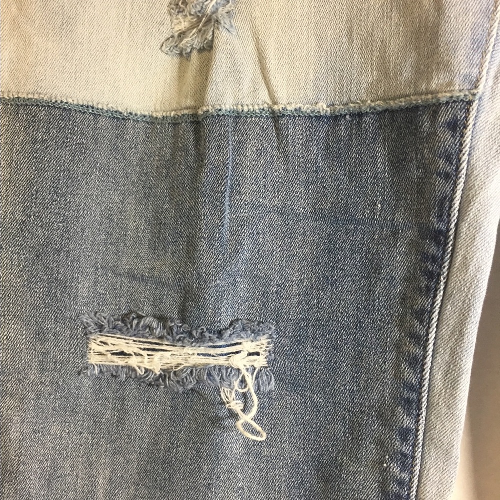 Vip Distressed Painted Patch Patched Straight Leg… - image 5